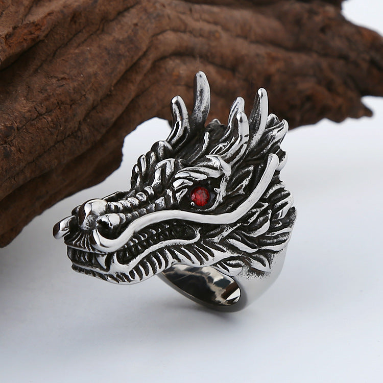 Jewelry Domineering Red-eye Bibcock Ring Ring