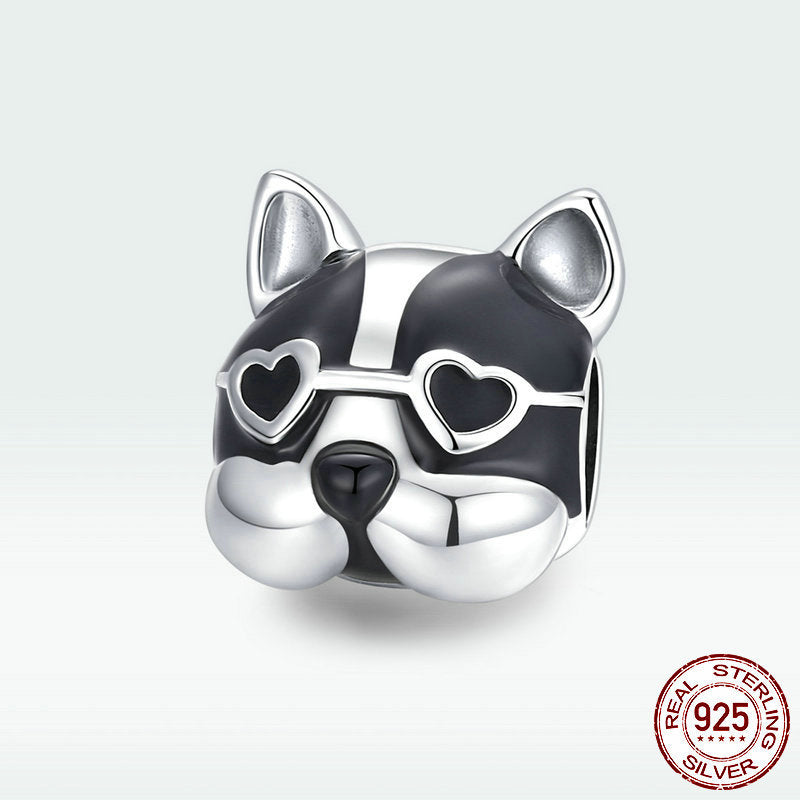 Cute Dog 925 Silver Bracelet Beads, Dripping Cute Animal Bracelet DIY Accessories