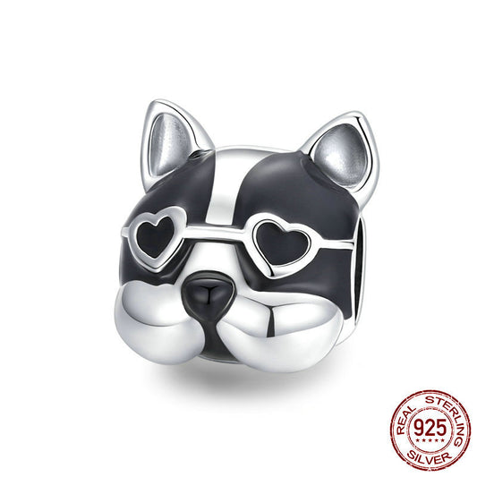 Cute Dog 925 Silver Bracelet Beads, Dripping Cute Animal Bracelet DIY Accessories