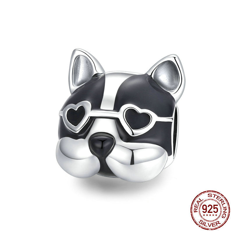 Cute Dog 925 Silver Bracelet Beads, Dripping Cute Animal Bracelet DIY Accessories