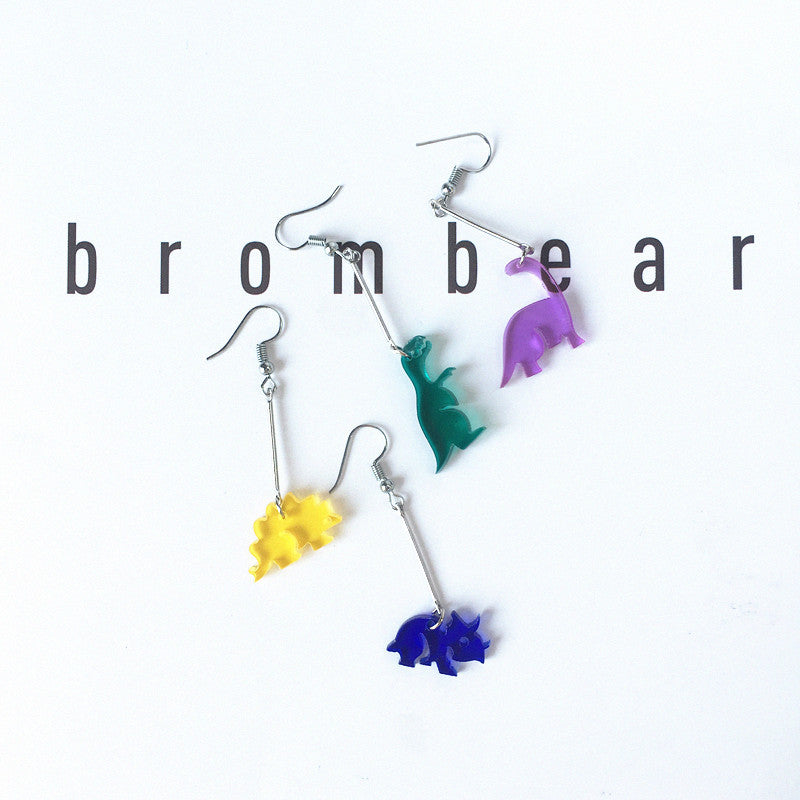 Transparent Acrylic Dinosaur Little Monster Earring Ear Clip