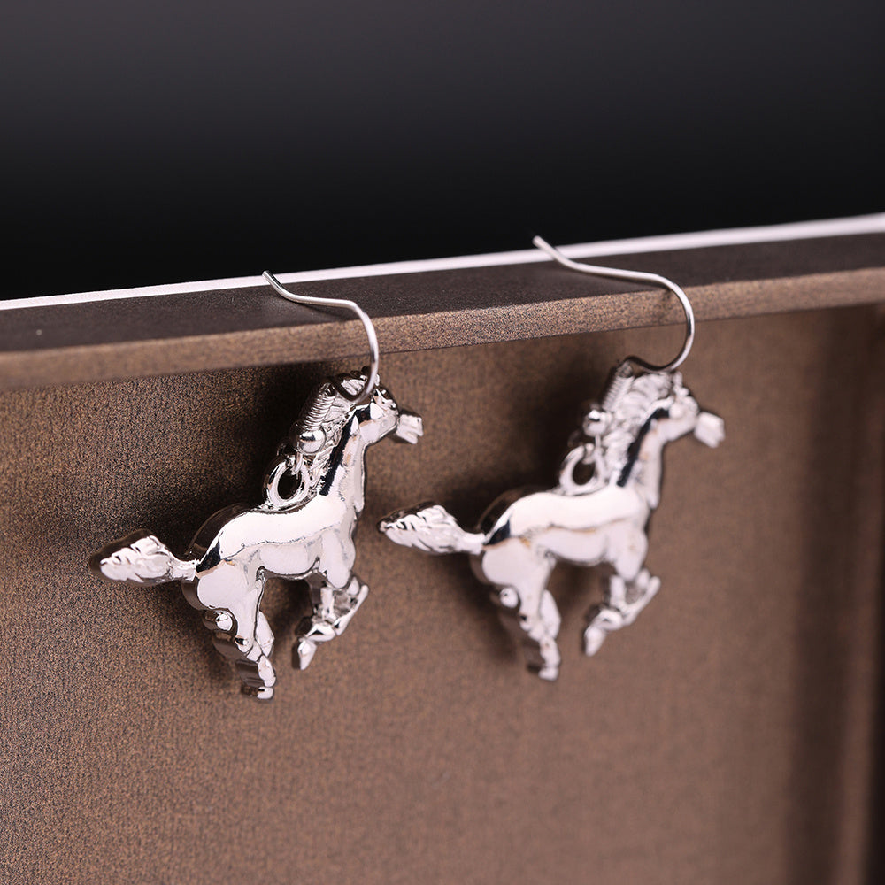 Little Cute Alloy Jewelry Zodiac Animal Horse Earrings