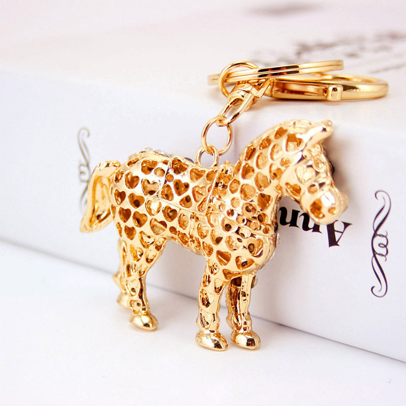Color Steed Keychain Key Chain Metal Pendant