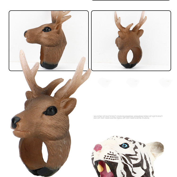 Simulation Modeling Animal Head Ring Child Model Toy Marine Dinosaur Animal