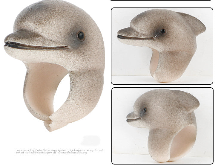 Simulation Modeling Animal Head Ring Child Model Toy Marine Dinosaur Animal