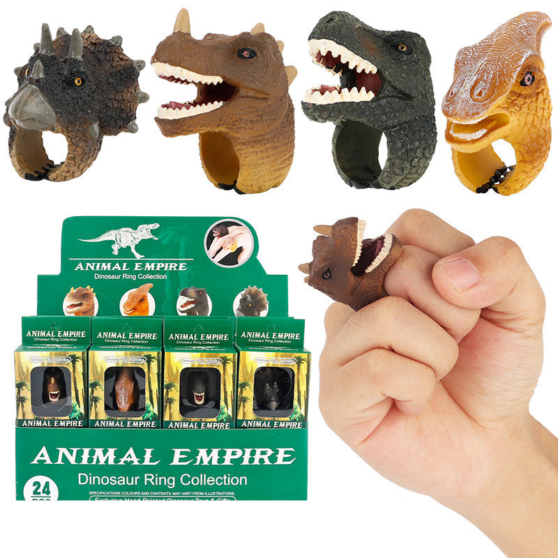 Simulation Modeling Animal Head Ring Child Model Toy Marine Dinosaur Animal