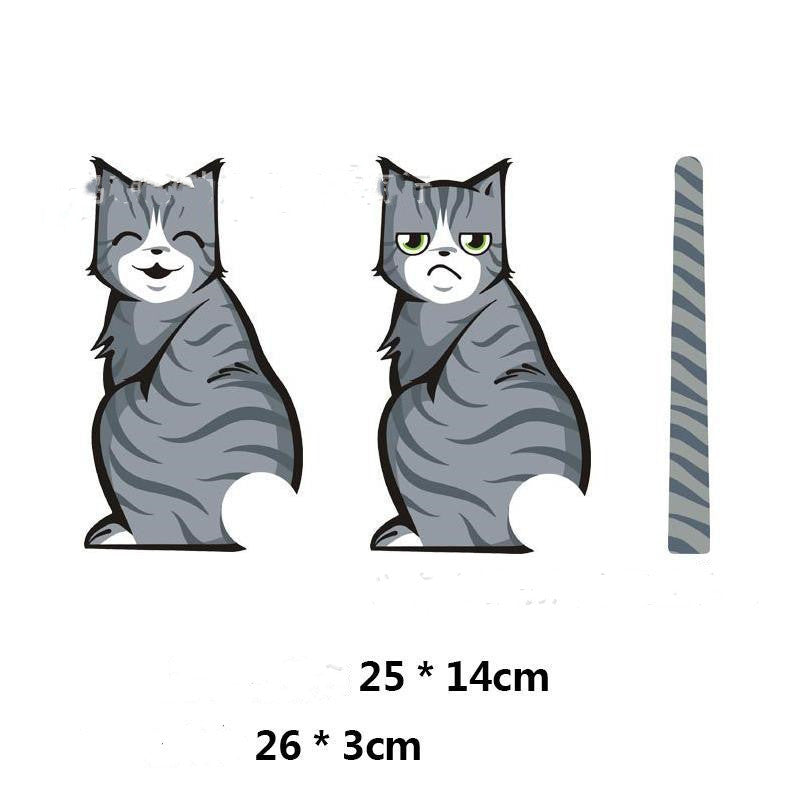 Car Wiper Cat Car Sticker Smile Cat Sticker
