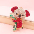 Cute Cartoon Metal Rhinestone Koala Keychain
