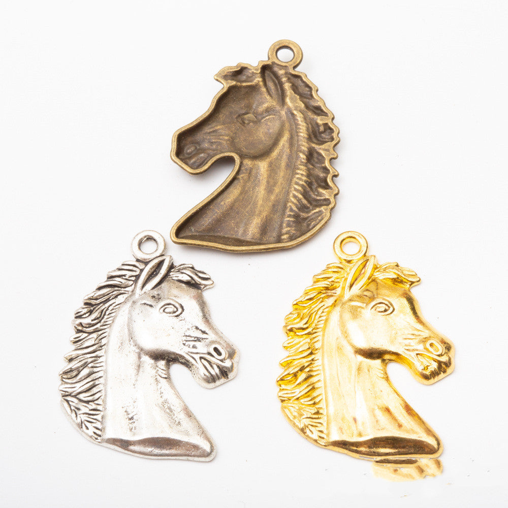 Diy Jewelry Accessories Retro Alloy Horse Head Pendant Pendant
