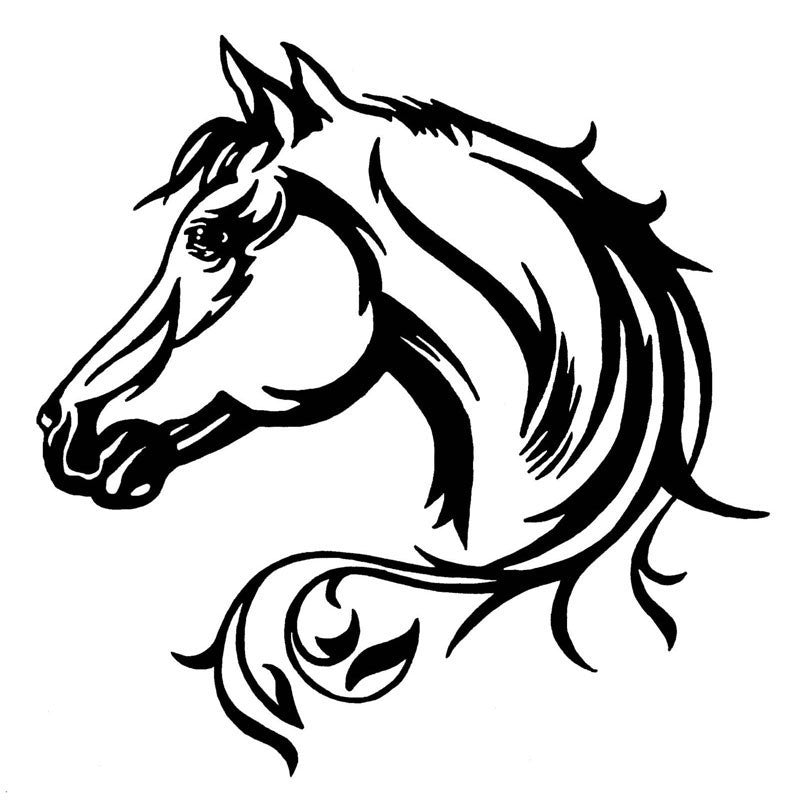 Reflective Horse Totem Laser Car Sticker