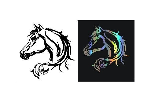 Reflective Horse Totem Laser Car Sticker