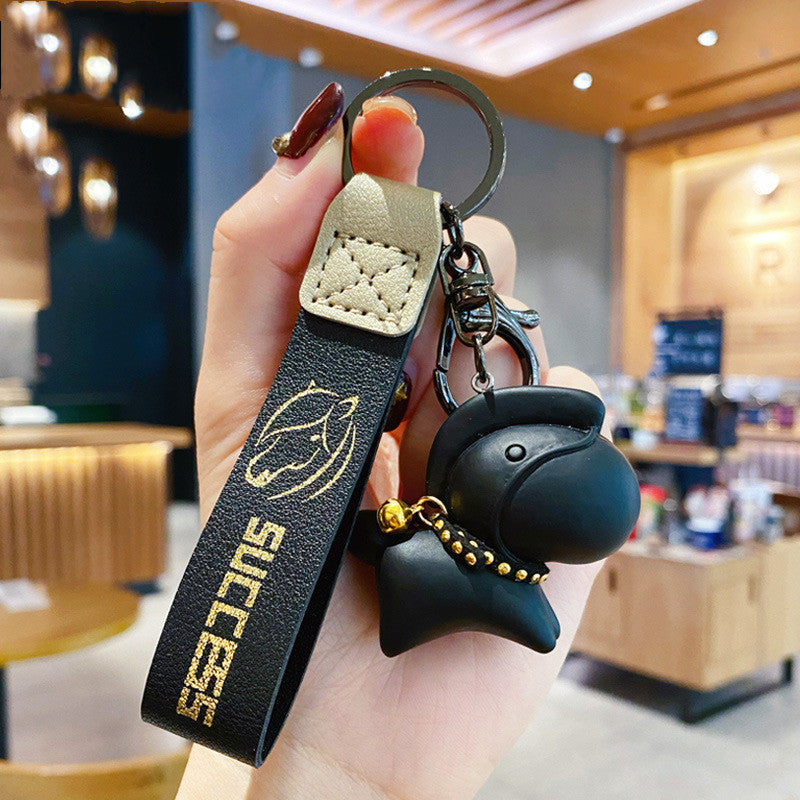 Creative Nordic Style Resin Pony Keychain Female Cute Cartoon Doll Key Chain Bag Pendant Couple Accessories