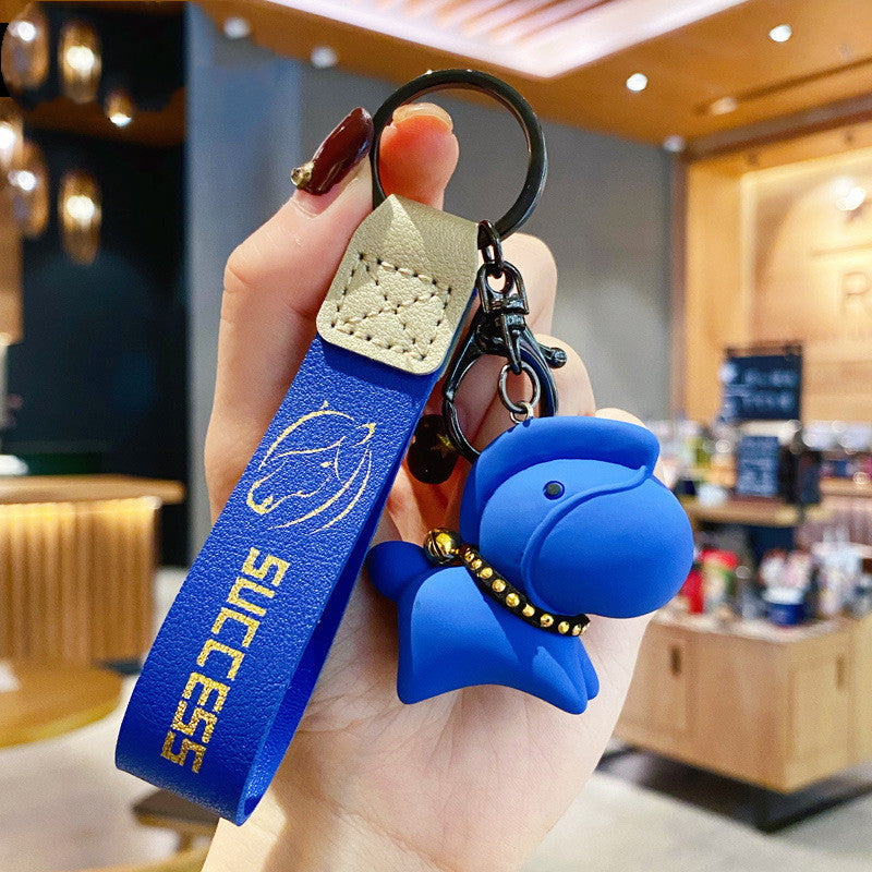 Creative Nordic Style Resin Pony Keychain Female Cute Cartoon Doll Key Chain Bag Pendant Couple Accessories