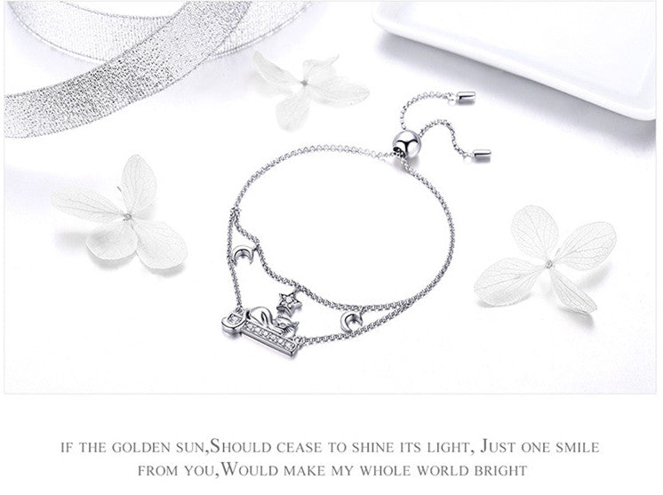 Cat Bracelet S925 Sterling Silver Personalized Fashion Jewelry