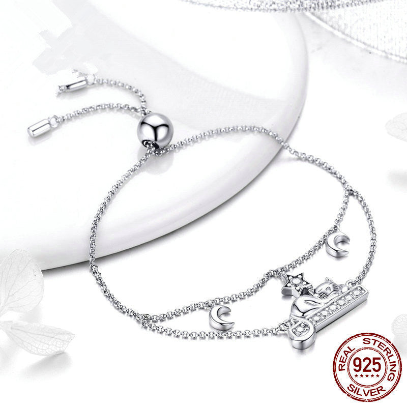 Cat Bracelet S925 Sterling Silver Personalized Fashion Jewelry