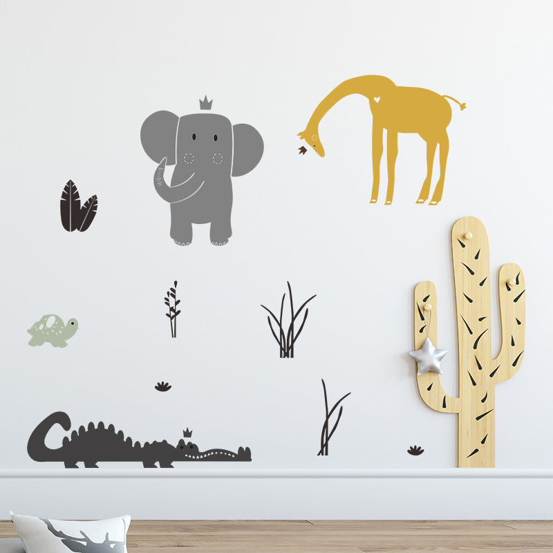 Cartoon Minimal Animal Wall Sticker