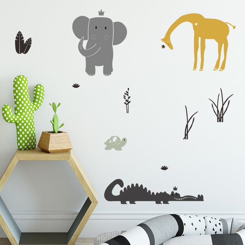 Cartoon Minimal Animal Wall Sticker