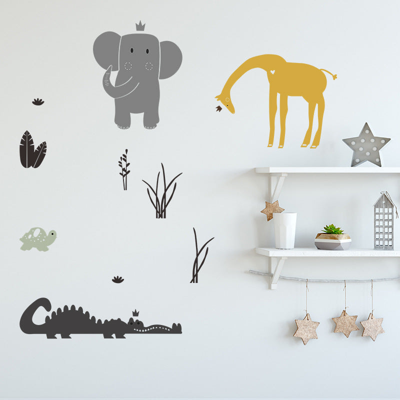 Cartoon Minimal Animal Wall Sticker