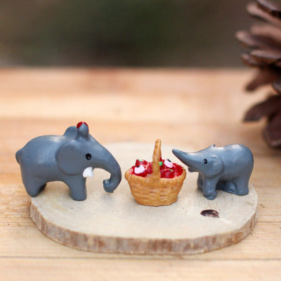 Micro Landscape Decoration Set Eco Bottle Accessories Succulent Decoration Mini Cute Animal Three-Piece Jewelry Decoration