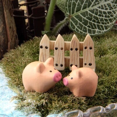 Micro Landscape Decoration Set Eco Bottle Accessories Succulent Decoration Mini Cute Animal Three-Piece Jewelry Decoration