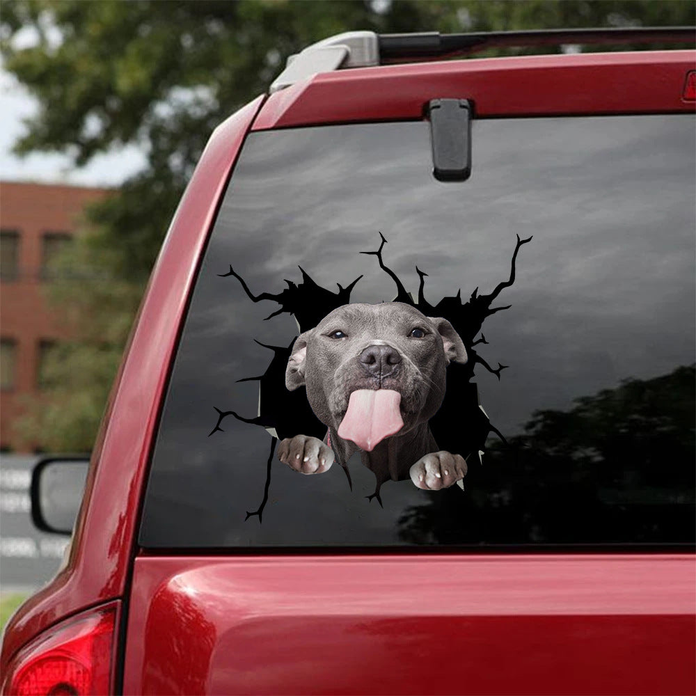 Cross-Border Foreign Trade Animal Wall Sticker Puppy Sticker Creative Hole Car Window Static Sticker