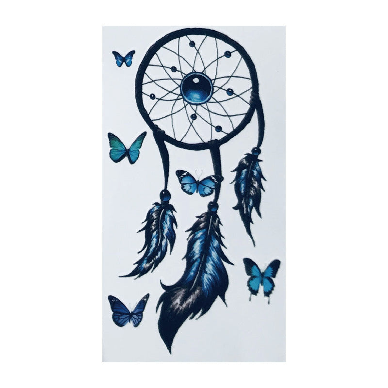 Waterproof Tattoo Stickers Small English Flowers And Butterflies