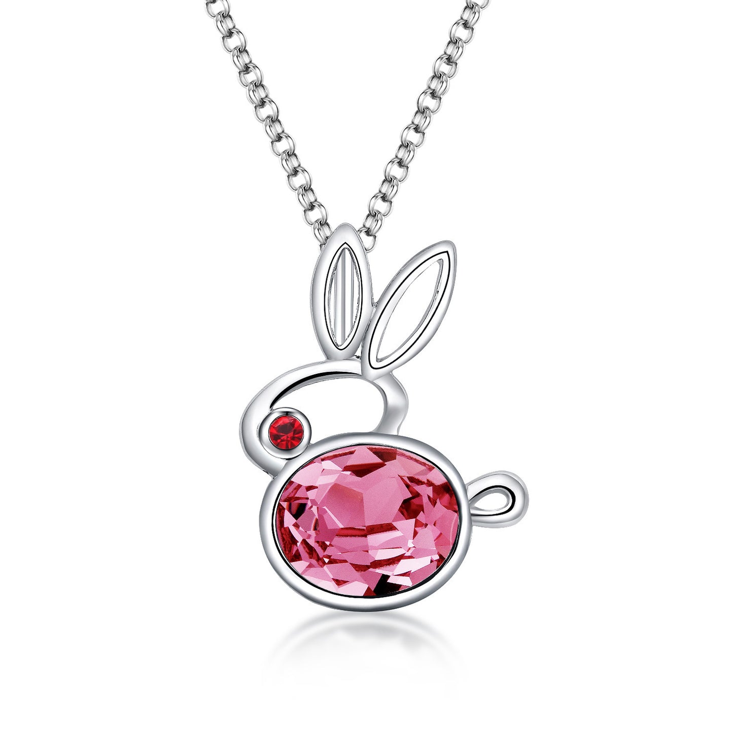 Wholesale Fashion Diamond Rabbit Necklace Stone Jewelry Multiple Pendants Necklace