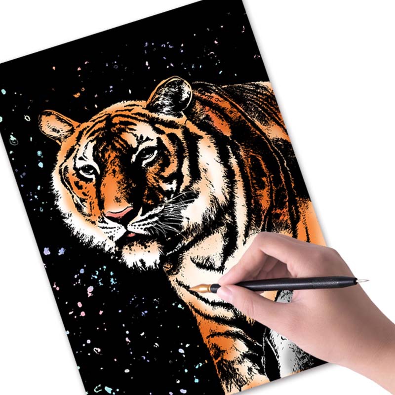 Colorful animal scratch paper