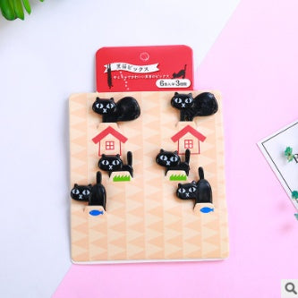 6pcs Black Cat Fruit Fork