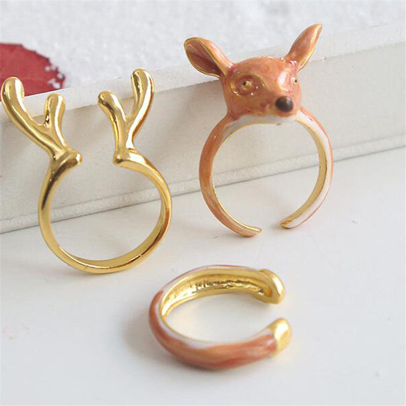 Vintage animal three-piece ring