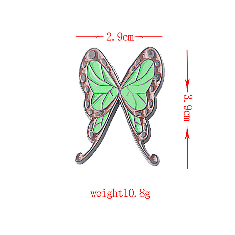 Color Butterfly Keychain Metal Pendant