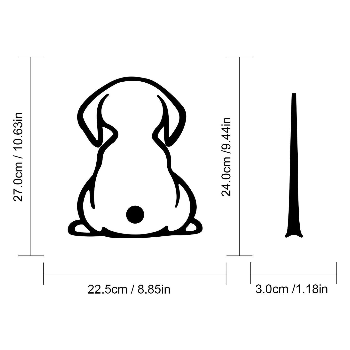 Wiper Back Shadow Dog Rear Gear Glass Paster Automobile Sticker