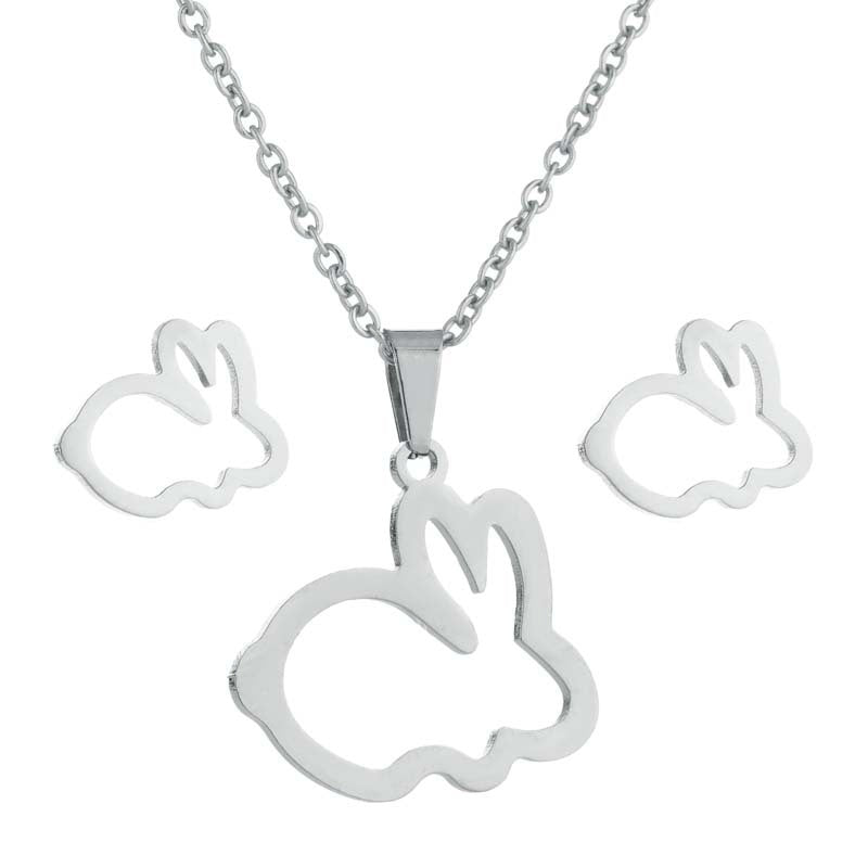 Rabbit Earring Pendant two piece suit