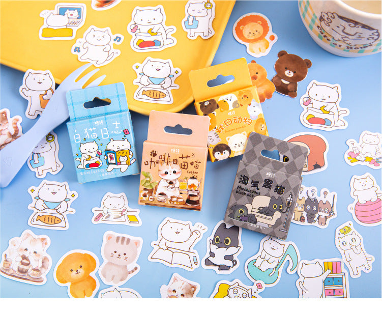 Stickers Cute Pet And Animal Love Fun Cat Sealing Paste Notebook DIY Decorative Stickers