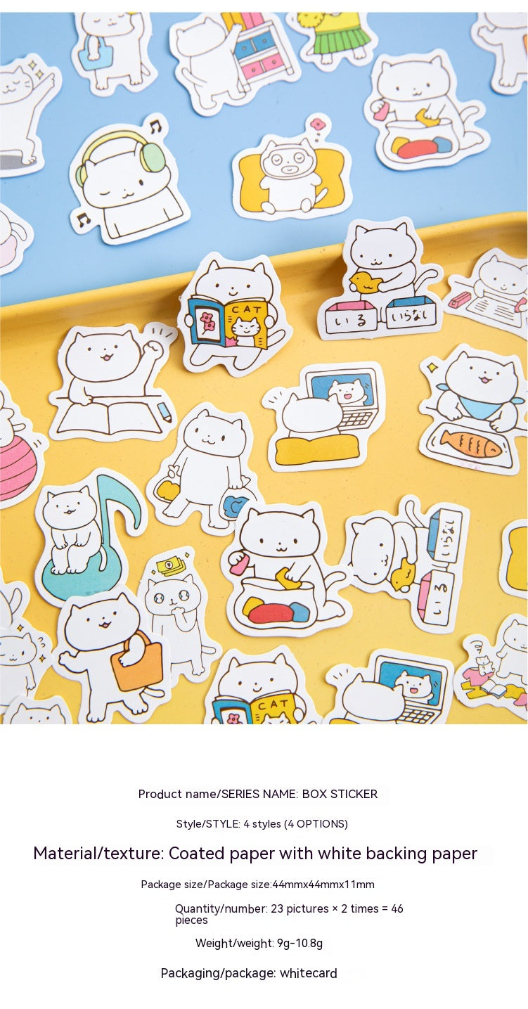 Stickers Cute Pet And Animal Love Fun Cat Sealing Paste Notebook DIY Decorative Stickers