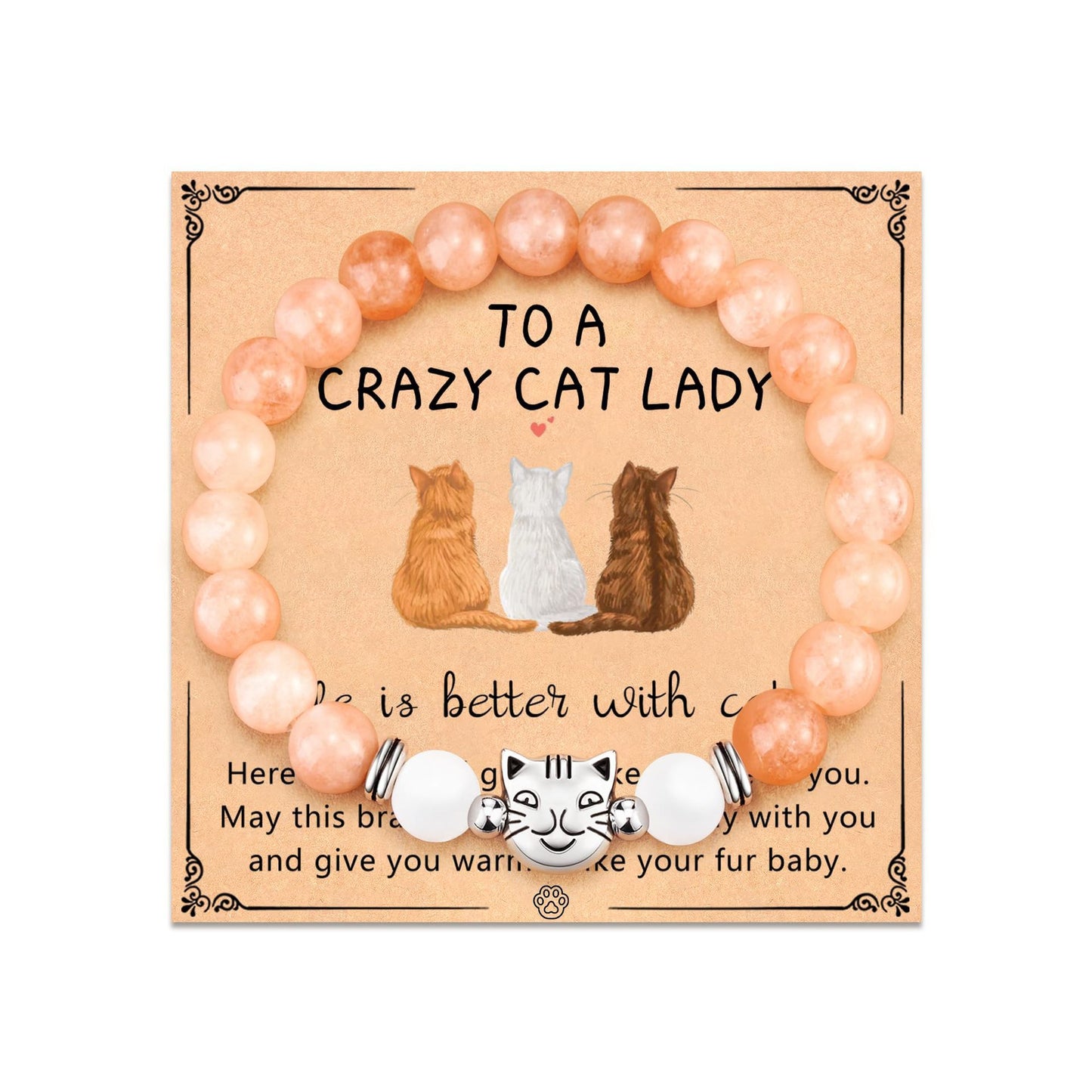 Fashion Jewelry Natural Stone Cat Bracelet Black Magnet Tiger Spot Bracelet