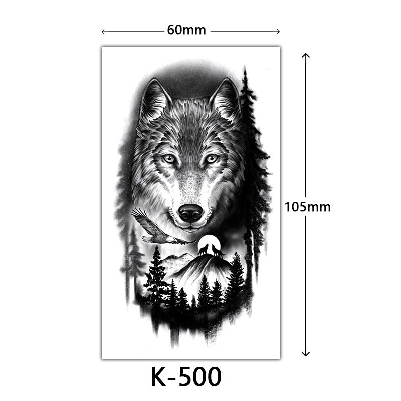 English Letter Flower Butterfly Sketch Line Waterproof Tattoo Sticker