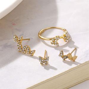 New butterfly earring set combination