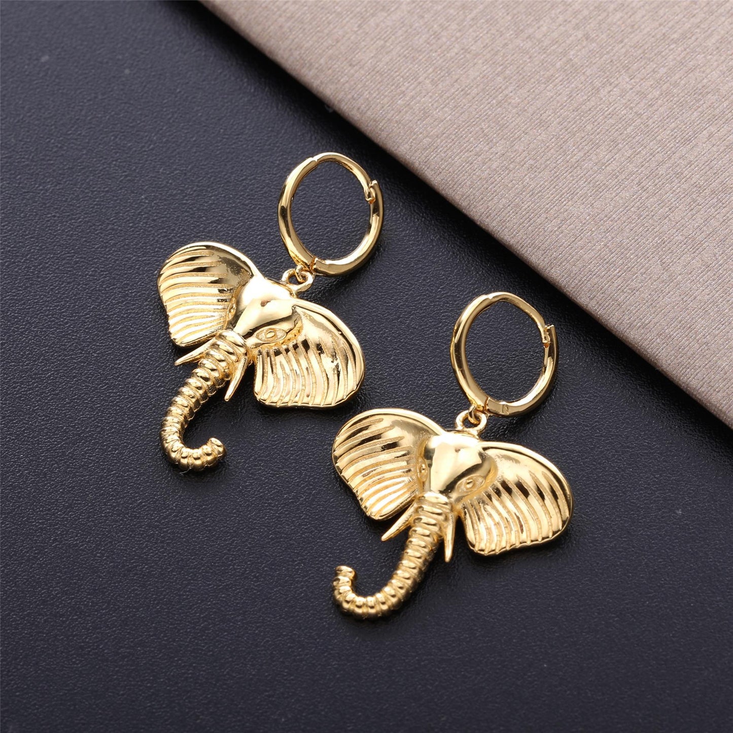 S925 Sterling Silver Cute Elephant Animal Earrings