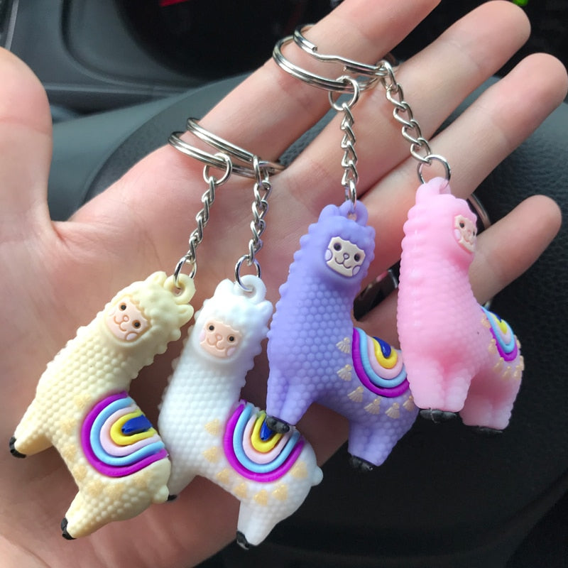 Alpaca keychain pendant