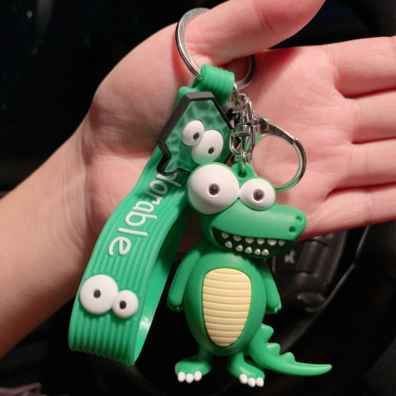 new ugly cute big eye bull keychain cute elephant key chain silicone cartoon animal keyring bag pendant pendant