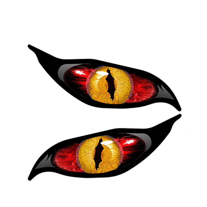 3D Simulation Cat Eye Pad Reflective Eyes Rearview Mirror Sticker Hood Scratch Occlusion Bumper Stickers