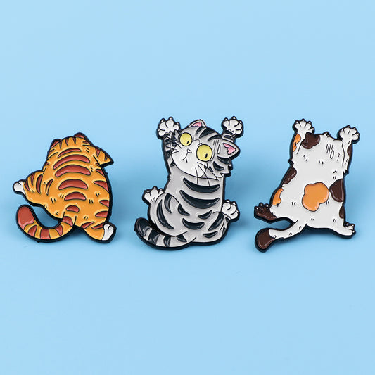 Cute Kitty Brooch Badge Clothing Backpack Ornament Accessories Pin