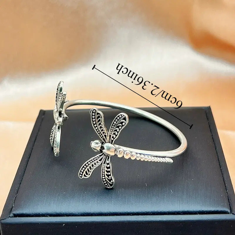 Retro Dragonfly Open Bracelet For Women
