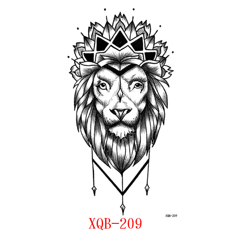 Paper Small Full Arm Flower Letter Animal Tattoo Sticker