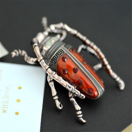Oil-dropping Insect Longhorn Beetle Brooch