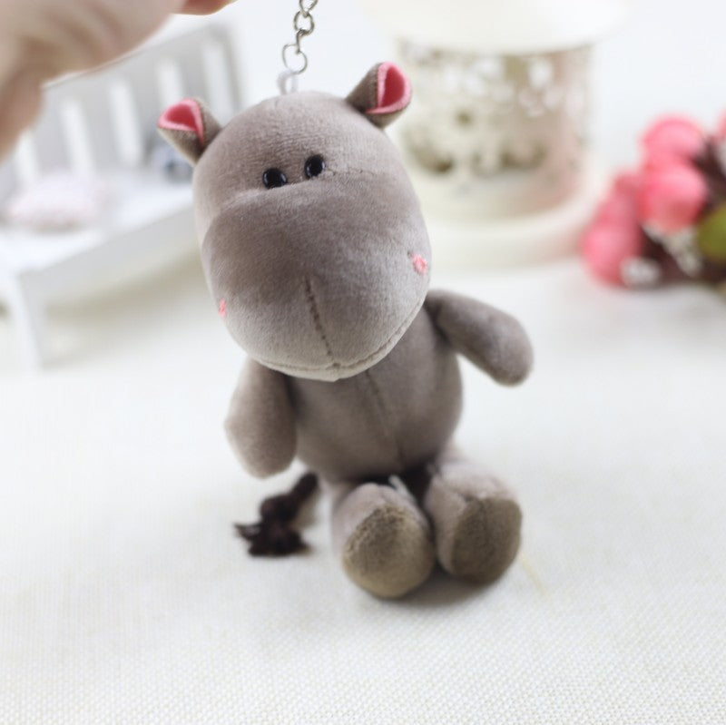 Cute Little Animal Plush Pendant Lion Giraffe And Hippo