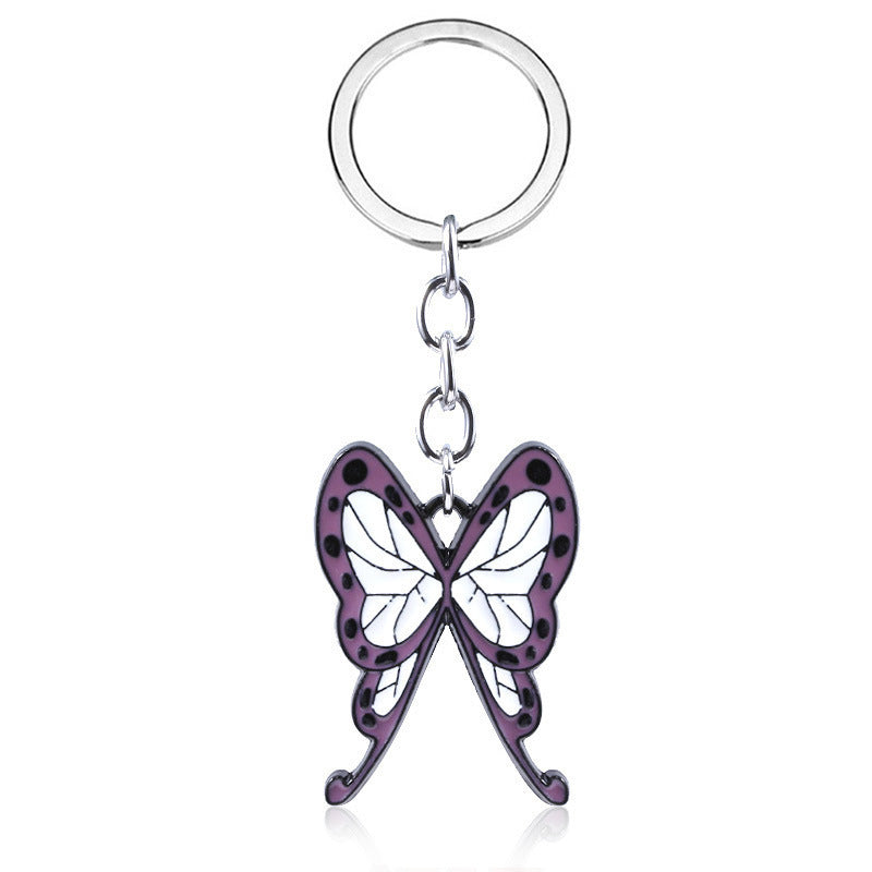 Color Butterfly Keychain Hairpin Brooch Pendant
