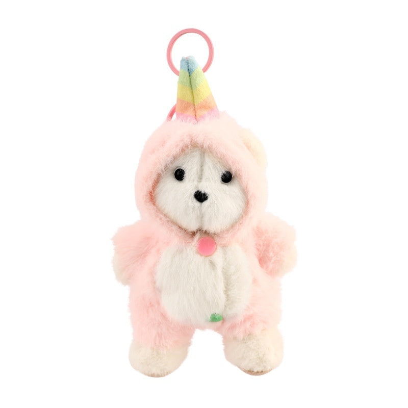 Cartoon Plush Pajamas Bear Keychain Pendant