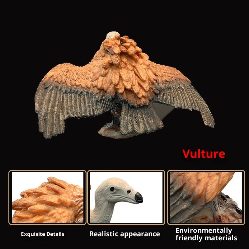 Children's Solid Simulation Animal Toy Wild Animal Model Set Vulture